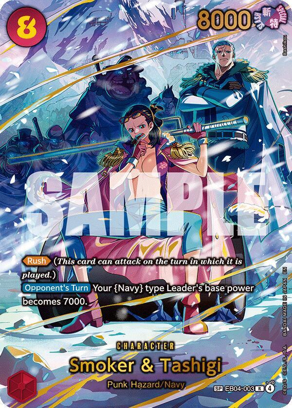 One Piece TCG EB04-003 Smoker & Tashigi (SP) R Character NM
