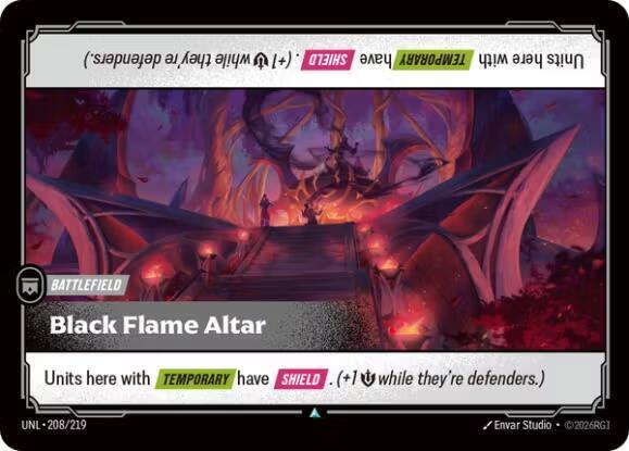 Riftbound TCG Unleashed #208/219 Black Flame Altar Uncommon
