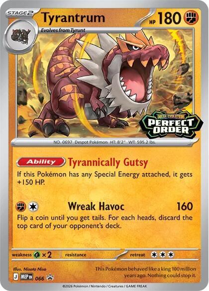 2025 Pokemon ME: Mega Evolution Promo 066 Tyrantrum - 066 Promo