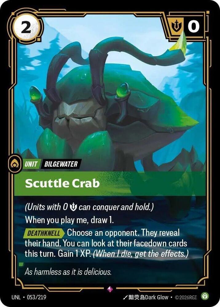 Riftbound TCG Unleashed #053/219 Scuttle Crab Rare
