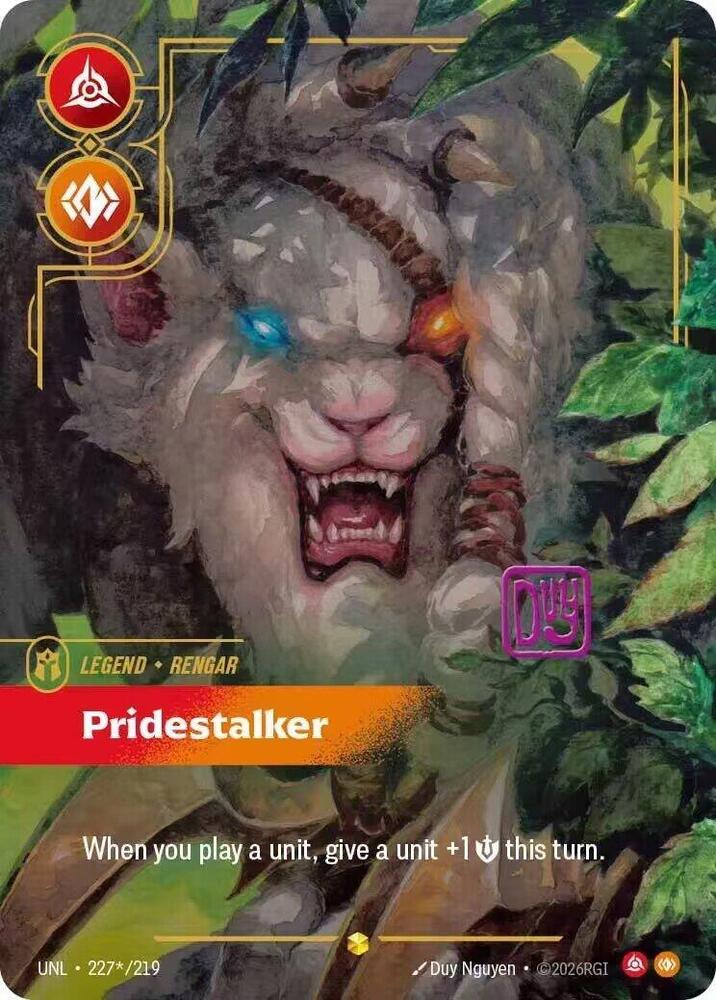 Riftbound TCG Unleashed #227*/219 Rengar - Pridestalker (Signature) Rare
