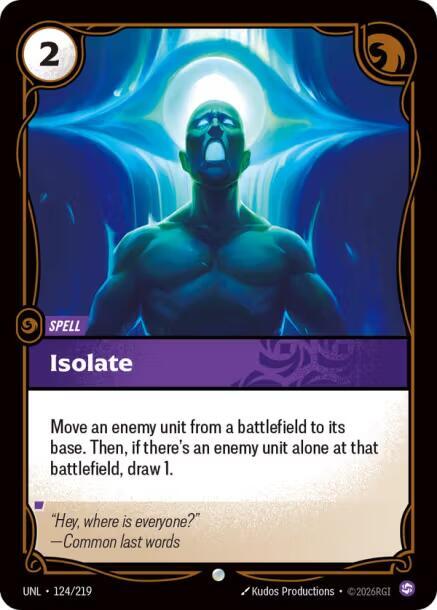 Riftbound TCG Unleashed #124/219 Isolate Common Foil