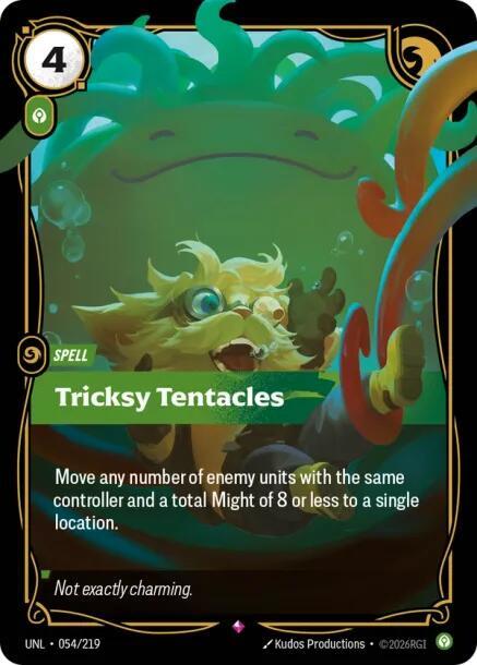 Riftbound TCG Unleashed #054/219 Tricksy Tentacles Rare Foil