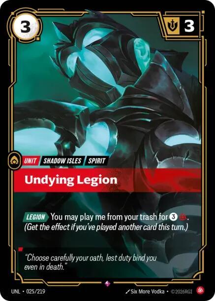 Riftbound TCG Unleashed #025/219 Undying Legion Rare Foil