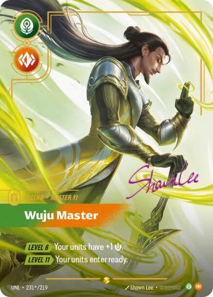 Riftbound TCG Unleashed #231*/219 Master Yi - Wuju Master (Signature) Showcase
