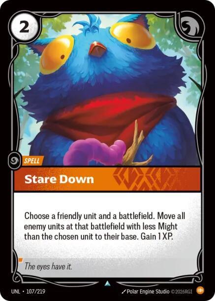 Riftbound TCG Unleashed #107/219 Stare Down Uncommon