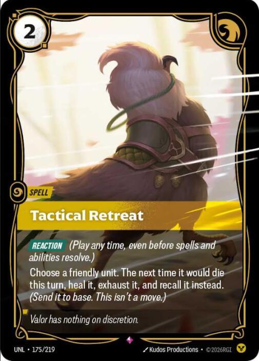 Riftbound TCG Unleashed #175/219 Tactical Retreat Rare Foil