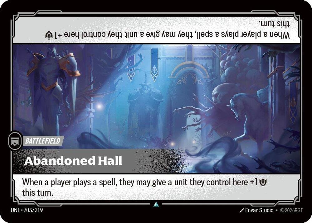 Riftbound TCG Unleashed #205/219 Abandoned Hall Uncommon