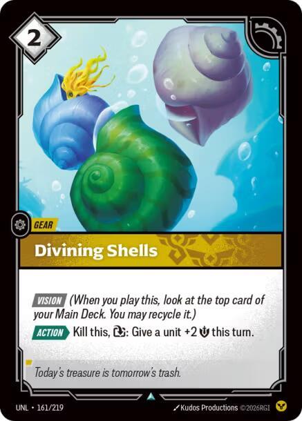 Riftbound TCG Unleashed #161/219 Divining Shells Uncommon Foil