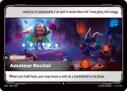 Riftbound TCG Unleashed #207/219 Amateur Recital Uncommon Foil