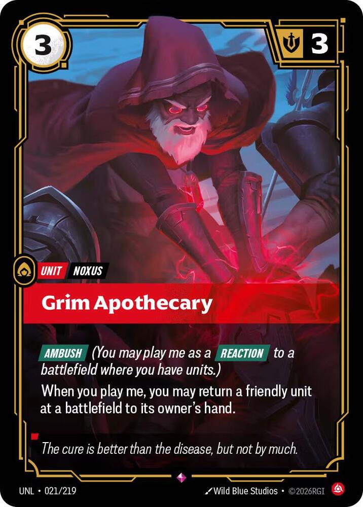 Riftbound TCG Unleashed #021/219 Grim Apothecary Rare Foil