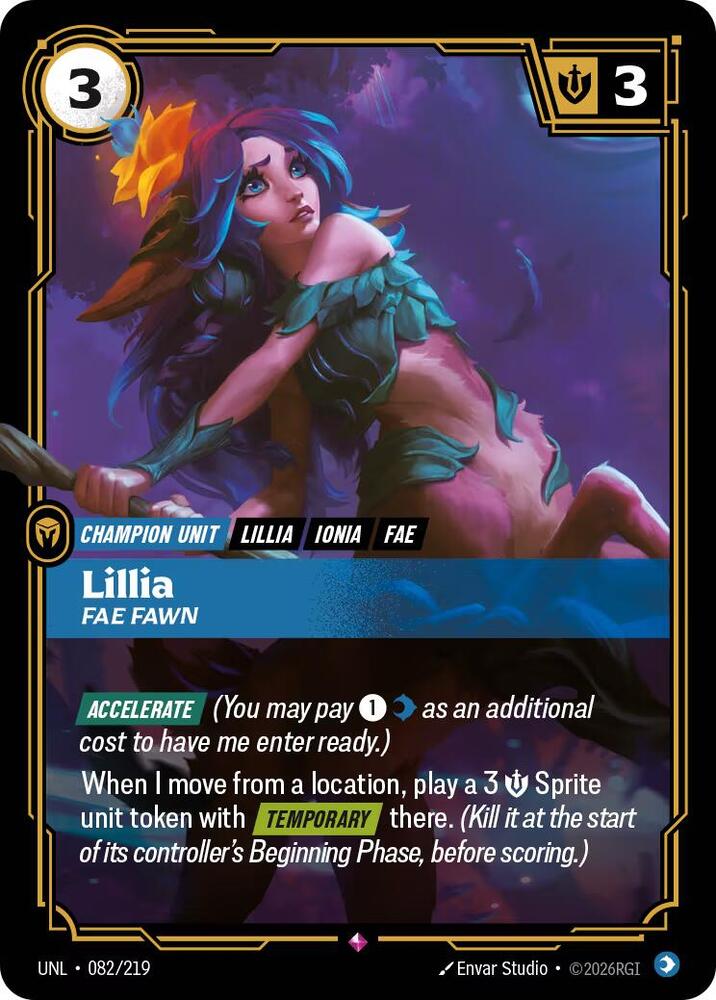 Riftbound TCG Unleashed #082/219 Lillia - Fae Fawn Rare