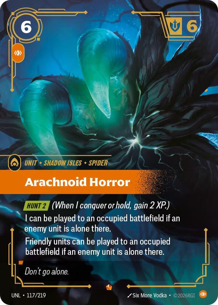Riftbound TCG Unleashed #117/219 Arachnoid Horror Epic Foil