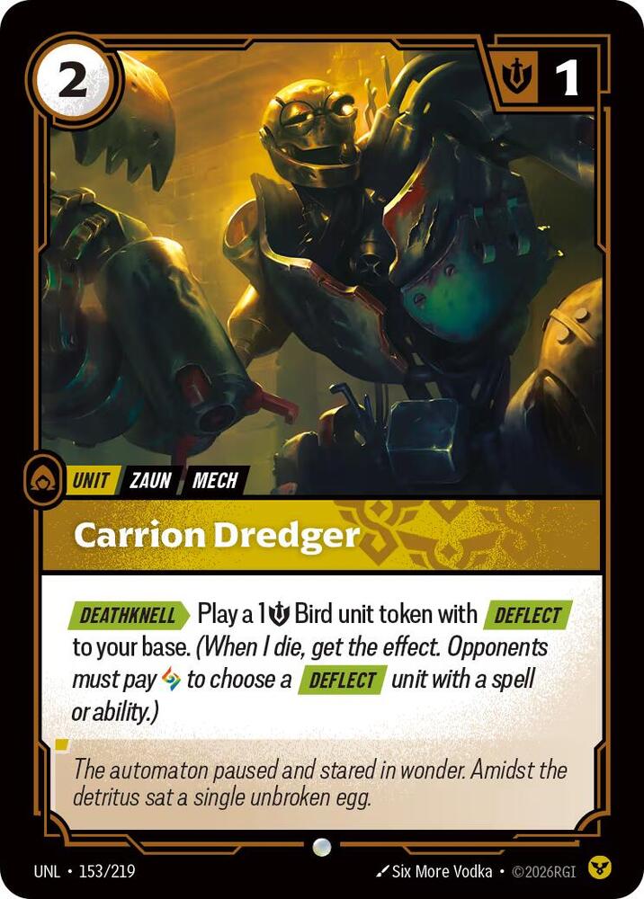 Riftbound TCG Unleashed #153/219 Carrion Dredger Common Foil