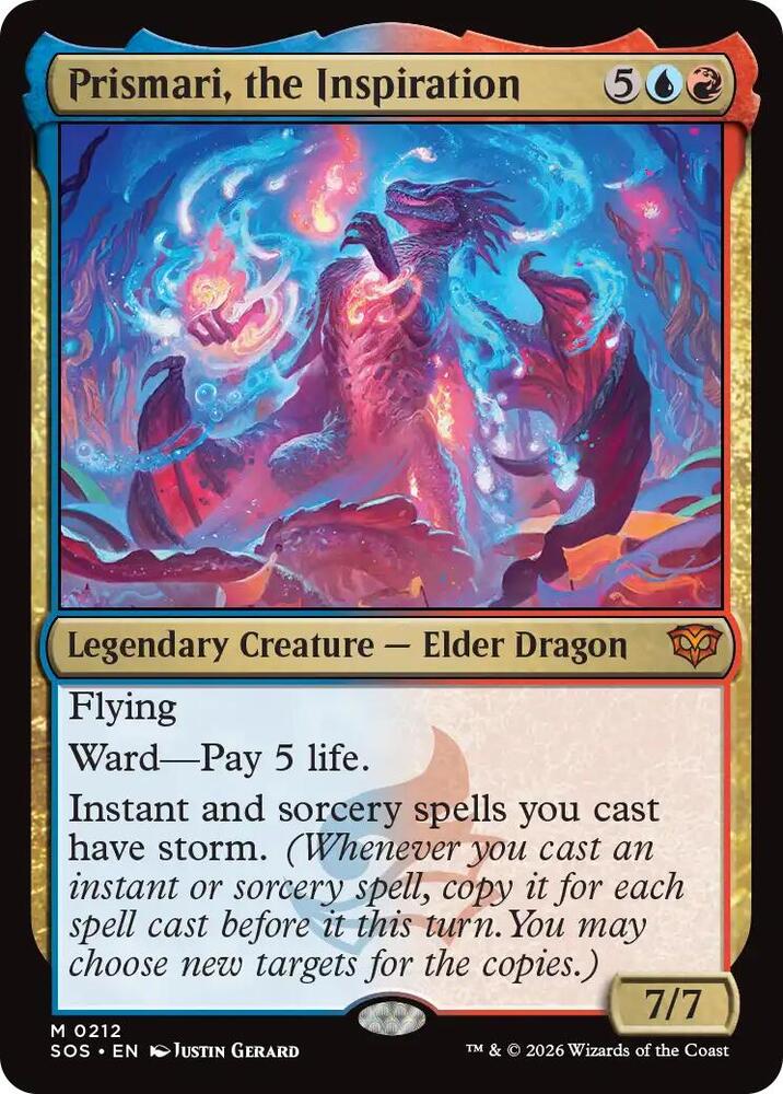 MTG Secrets of Strixhaven 212 Prismari, the Inspiration M NM