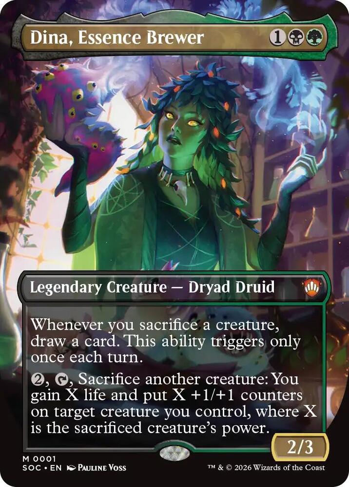 MTG Commander: Secrets of Strixhaven 1 Dina, Essence Brewer (Borderless) M NM