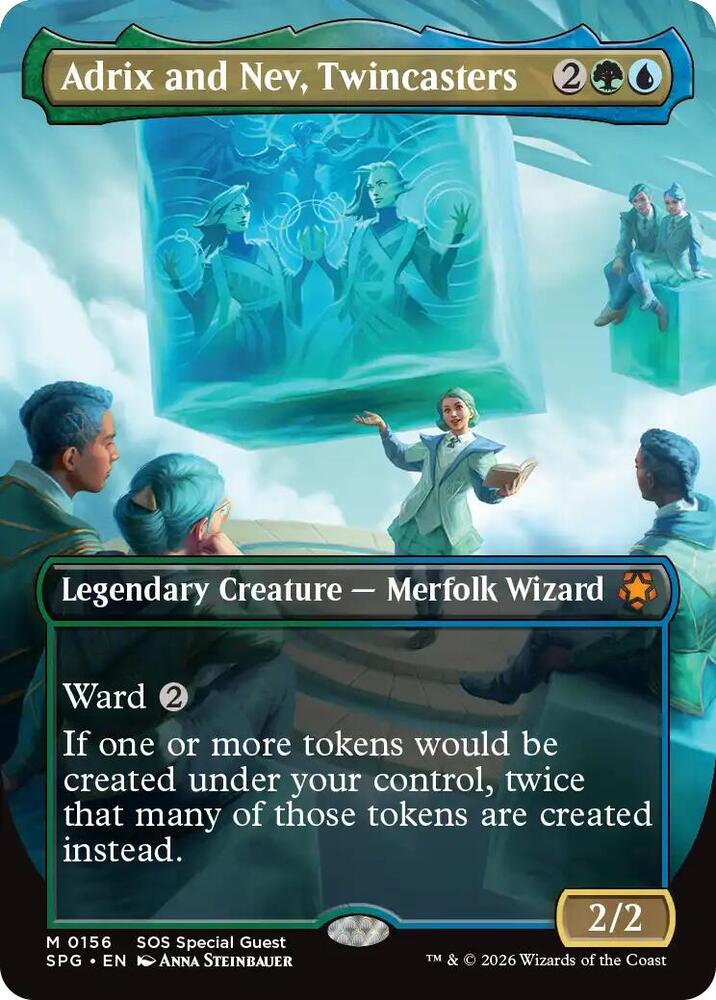 MTG Special Guests 156 Adrix and Nev, Twincasters (Borderless) M NM Foil
