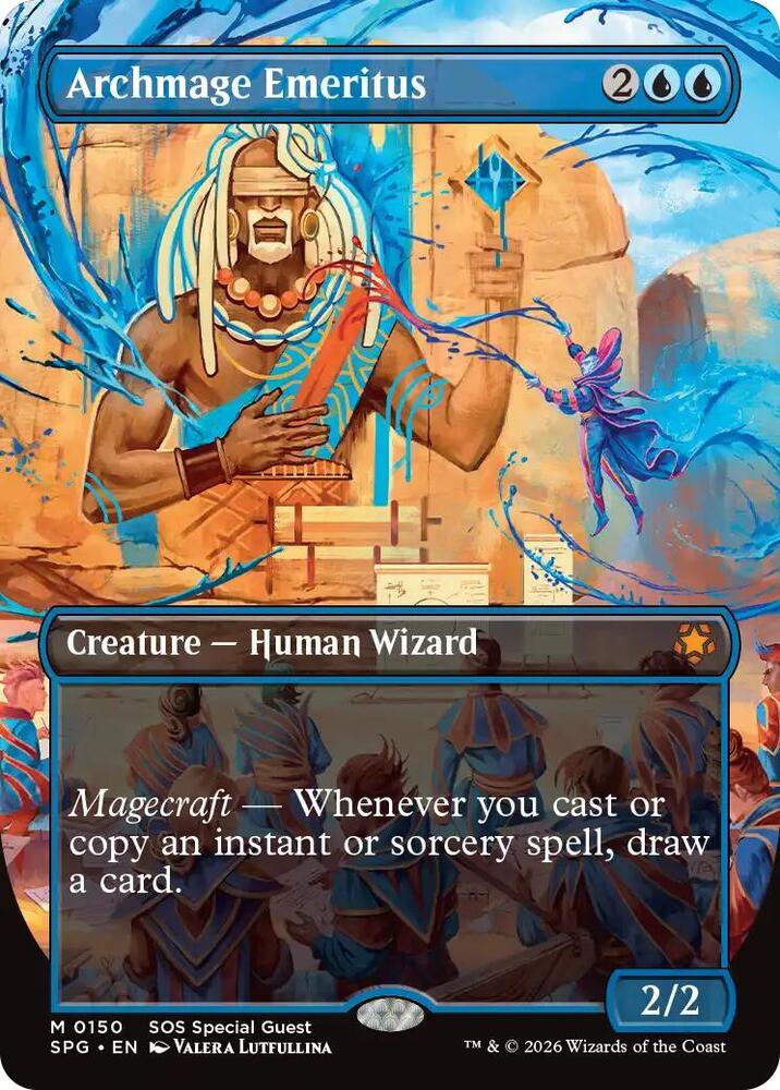 MTG Special Guests 150 Archmage Emeritus (Borderless) R NM Foil