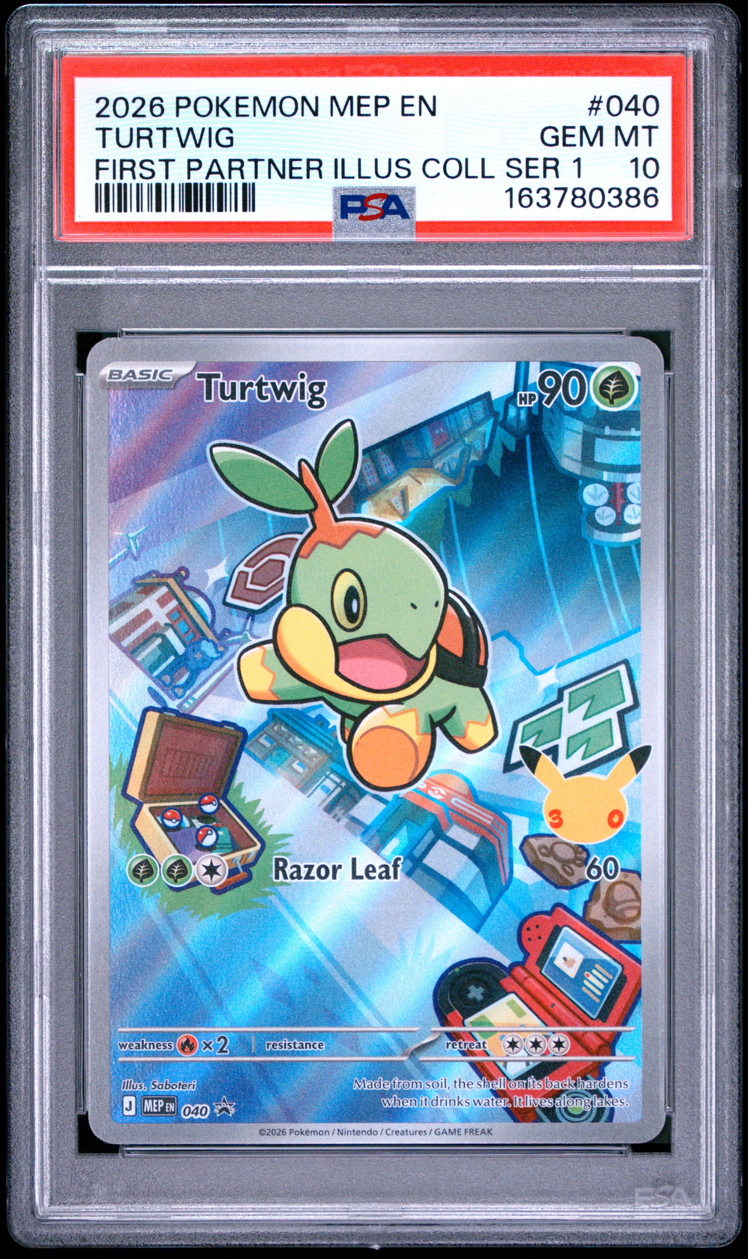2026 Pokemon Black Star Promo #040 Turtwig First Partner Ser 1 PSA 10