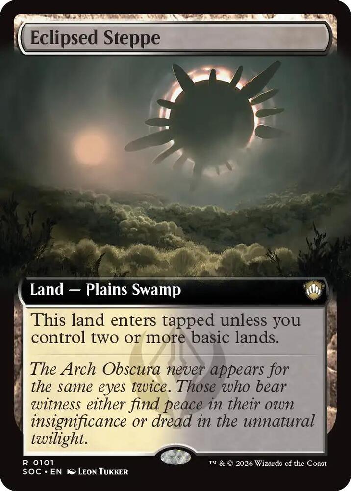 MTG Commander: Secrets of Strixhaven 101 Eclipsed Steppe (Extended Art) R NM