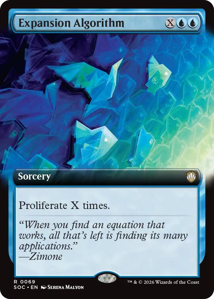 MTG Commander: Secrets of Strixhaven 69 Expansion Algorithm (Extended Art) R NM