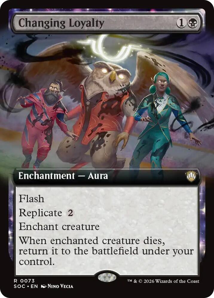 MTG Commander: Secrets of Strixhaven 73 Changing Loyalty (Extended Art) R NM