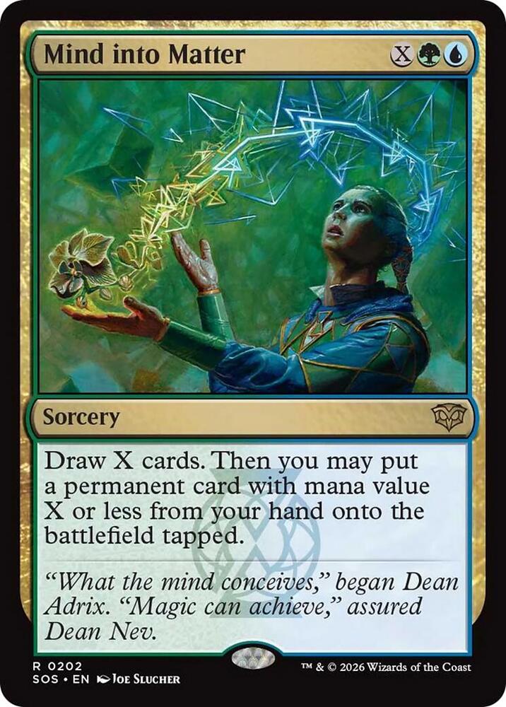 MTG Secrets of Strixhaven 202 Mind into Matter R NM Foil