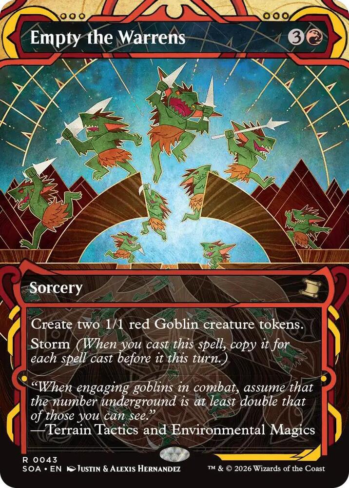 MTG Secrets of Strixhaven: Mystical Archive 43 Empty the Warrens R NM Foil