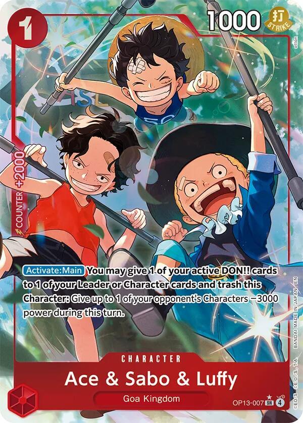 Ace & Sabo & Luffy OP13-007 (Carrying On His Will)  - Alternate Art Foil