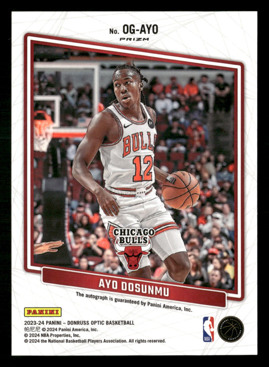 2023-24 Donruss Optic #OG-AYO Ayo Dosunmu Opti-Graphs Choice