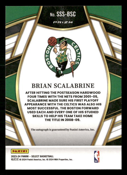 2023-24 Panini Select #SSS-BSC Brian Scalabrine Signature Selections
