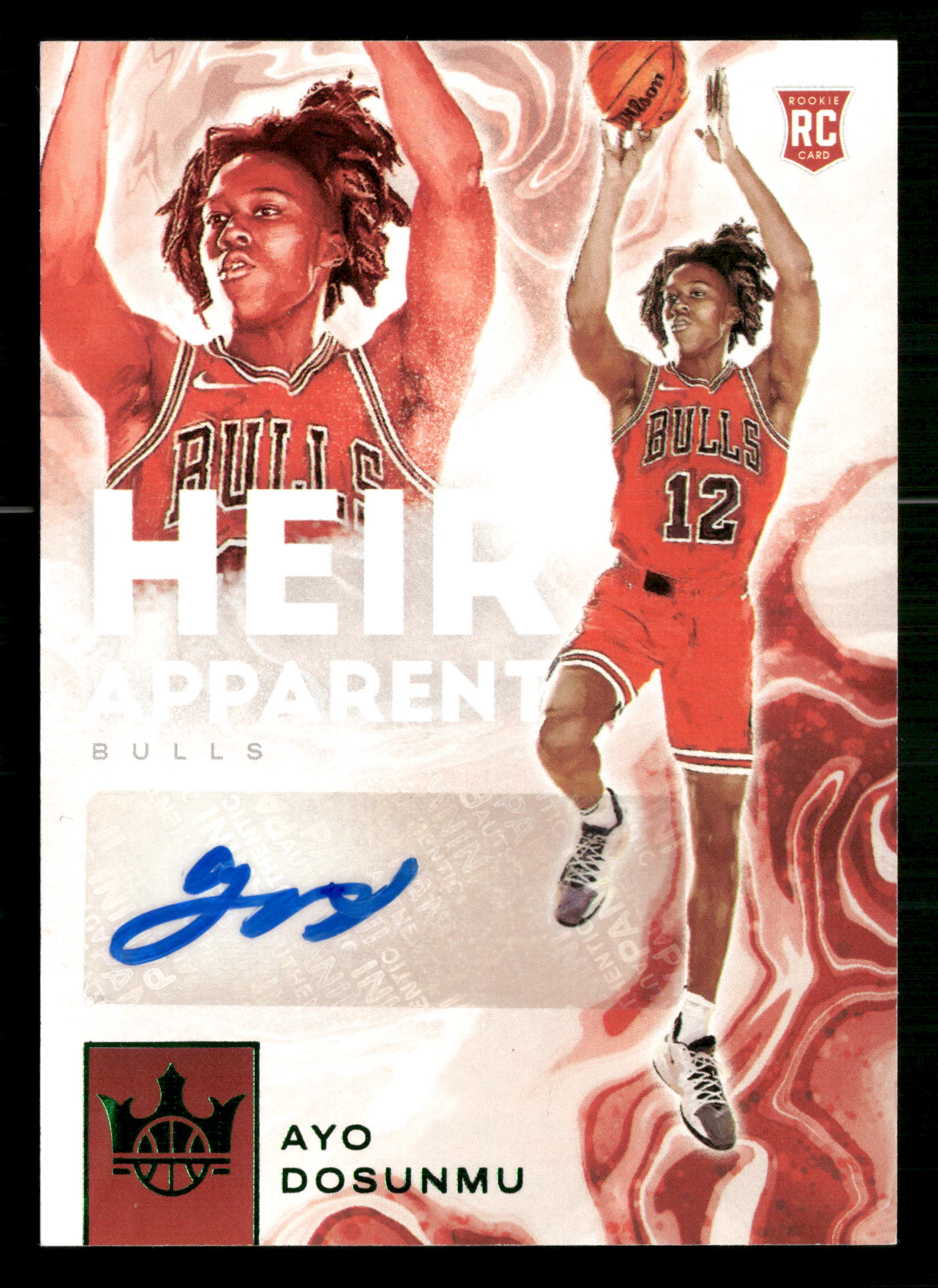 2021-22 Panini Court Kings #HA-ADM Ayo Dosunmu Heir Apparent Jade