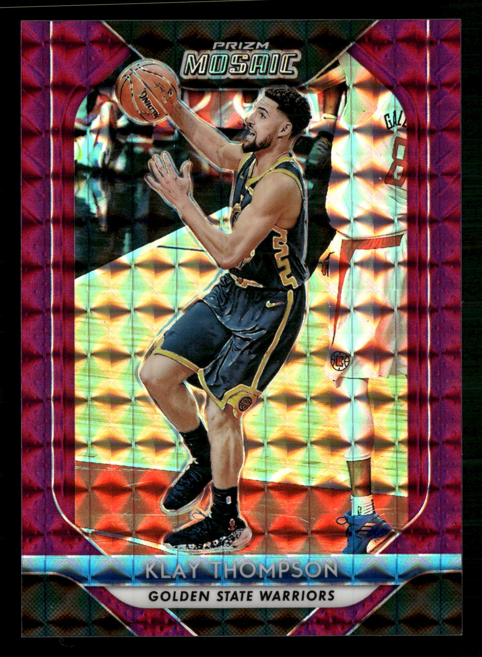 2018-19 Panini Mosaic Prizm #57 Klay Thompson Purple #/49