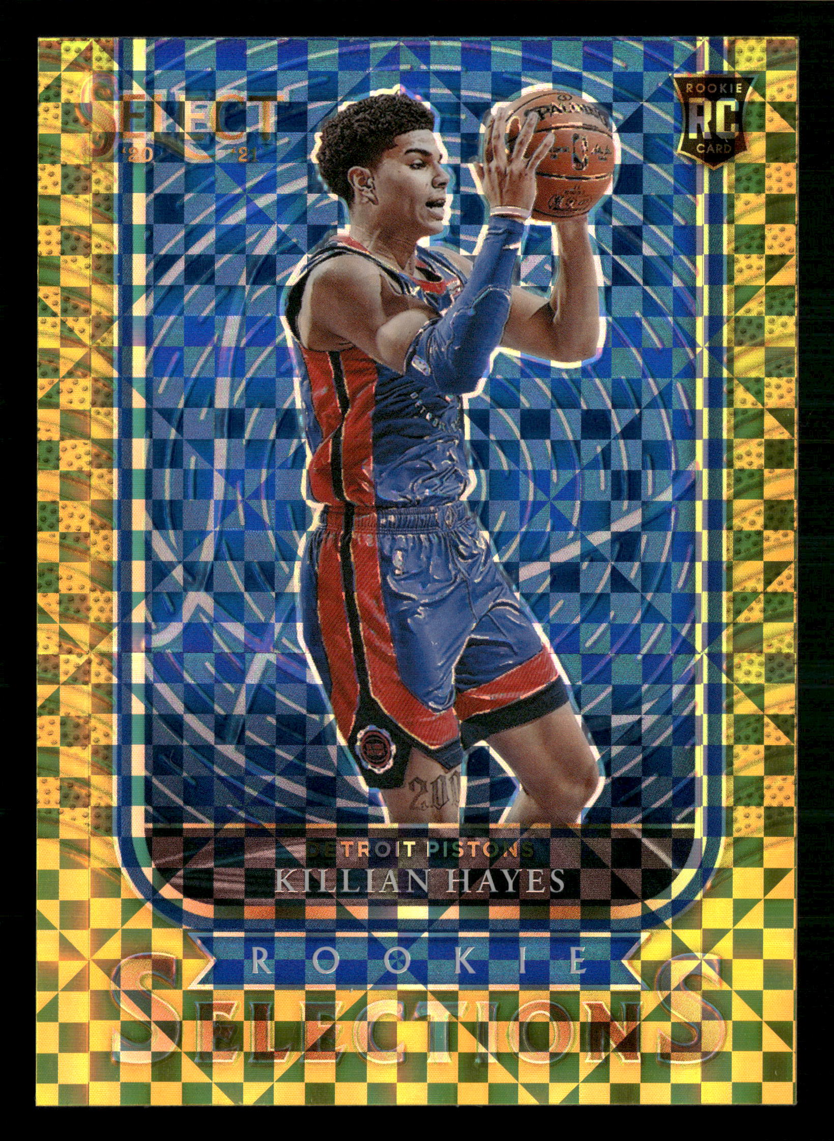 2020-21 Panini Select #8 Killian Hayes Rookie Selections Gold #/10