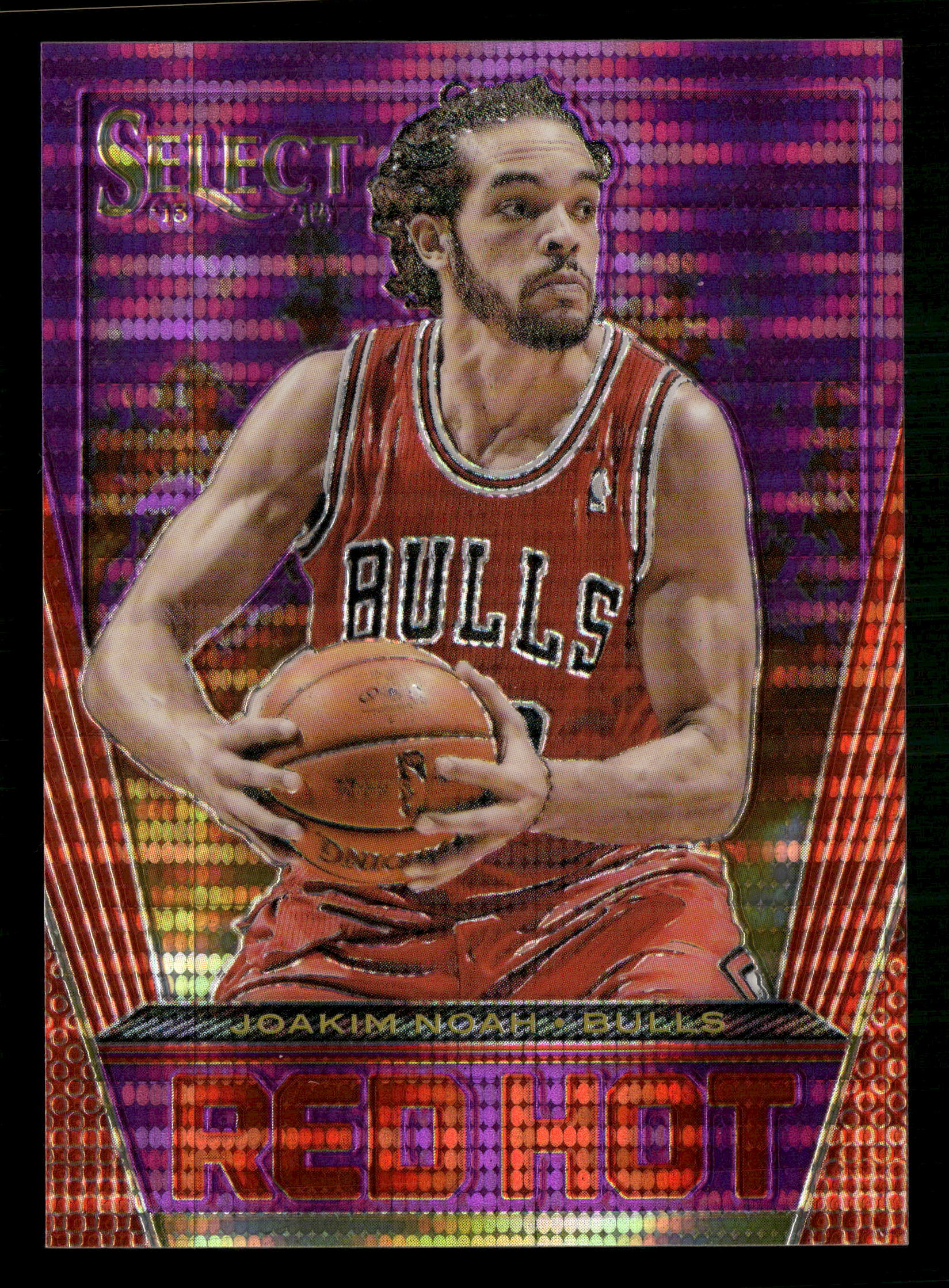 2013-14 Panini Select #16 Joakim Noah Red Hot Prizms Purple #/99