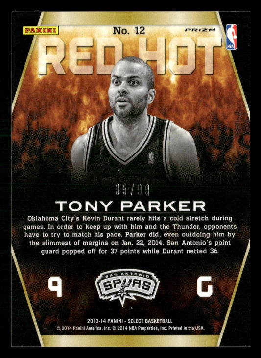 2011-12 Panini Limited #11 Tony Parker Team Trademarks Materials #/99