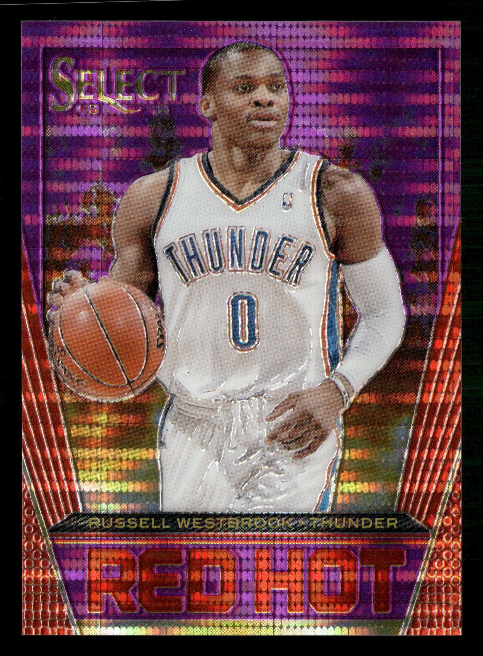 2013-14 Panini Select #6 Russell Westbrook Red Hot Prizms Purple #/99