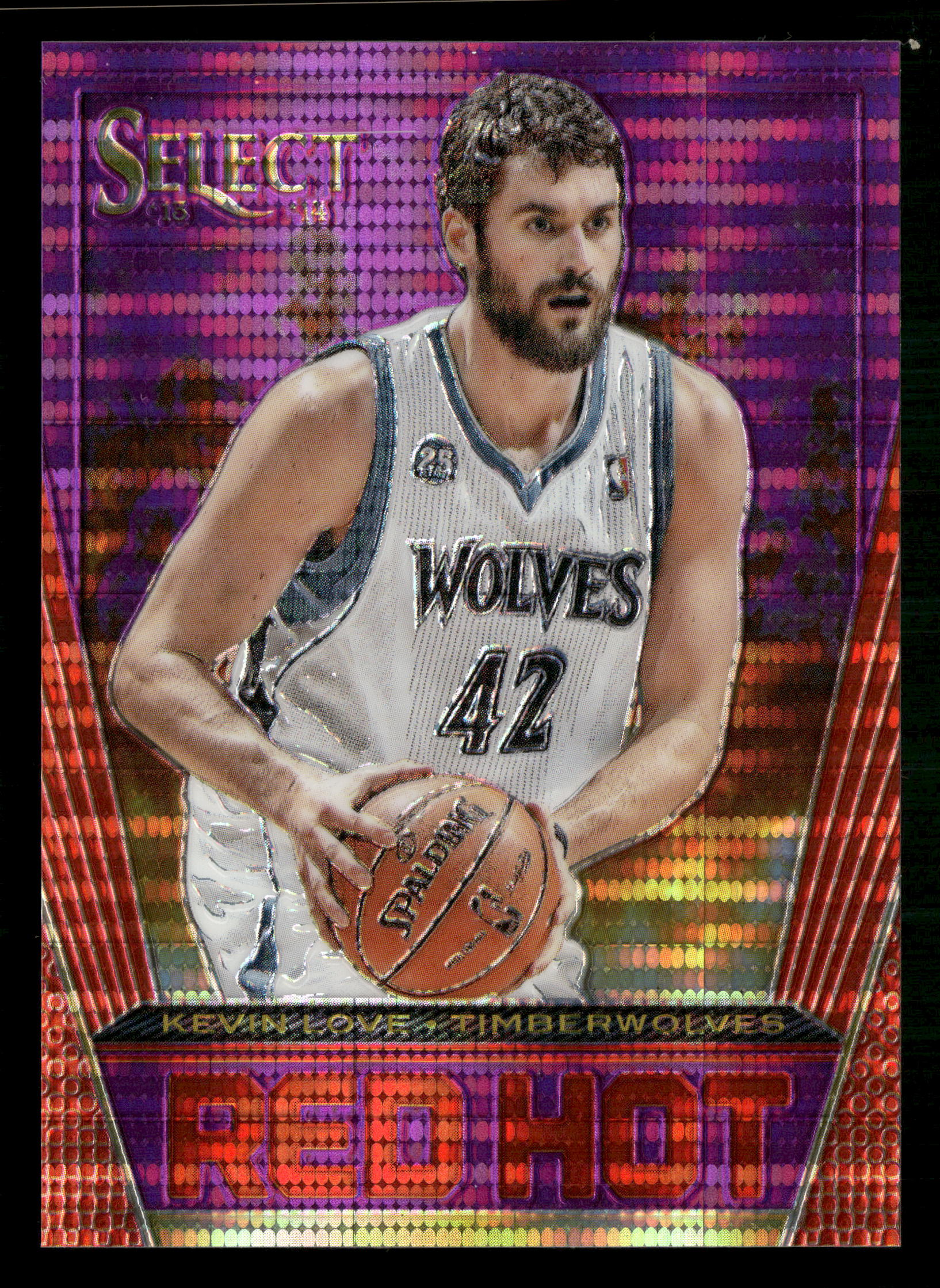 2013-14 Panini Select #20 Kevin Love Red Hot Prizms Purple #/99
