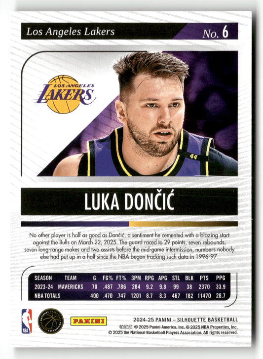 2024-25 Panini Silhouette #6 Luka Doncic
