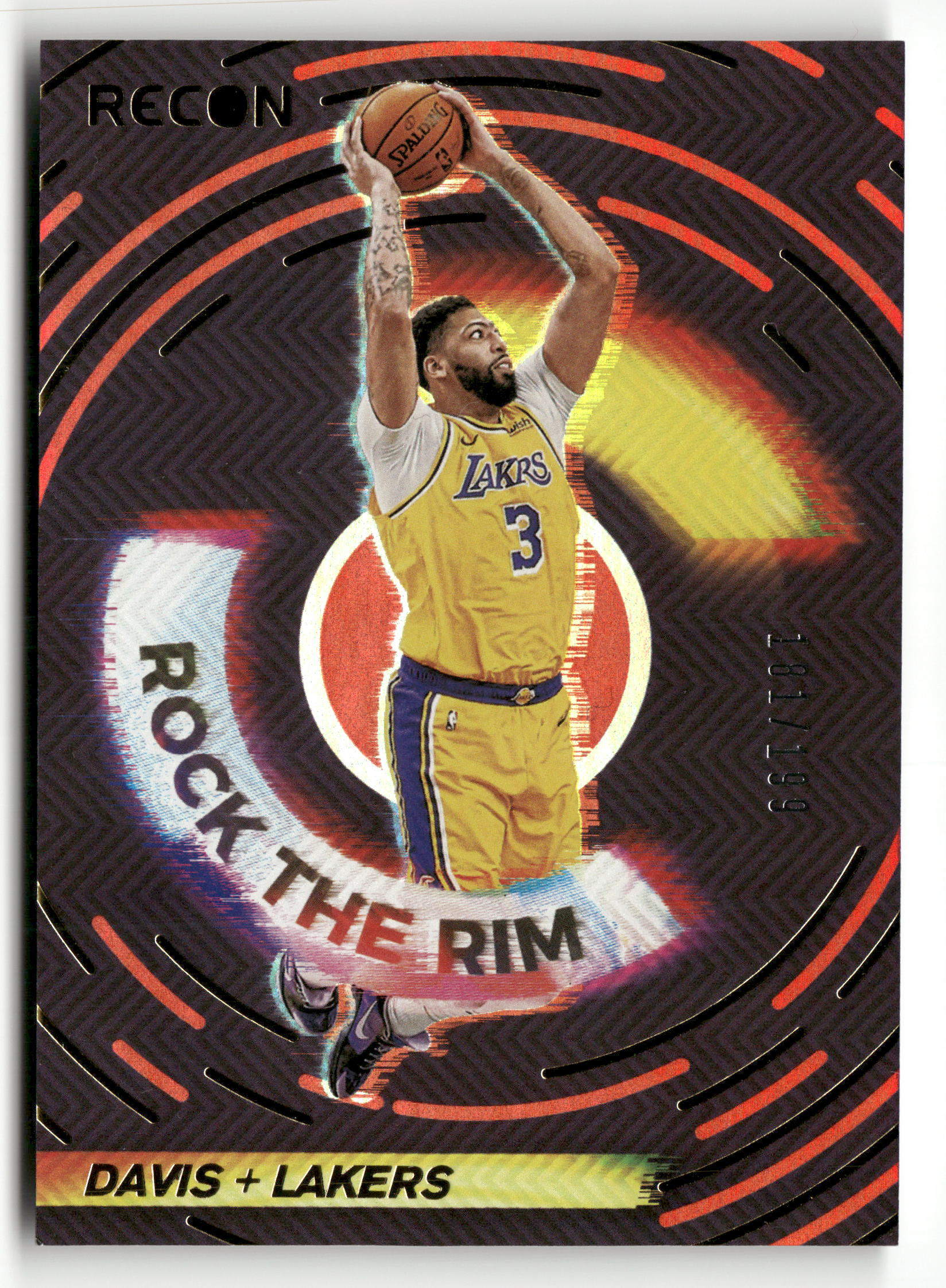2020-21 Panini Recon #11 Anthony Davis Rock the Rim Red #/199