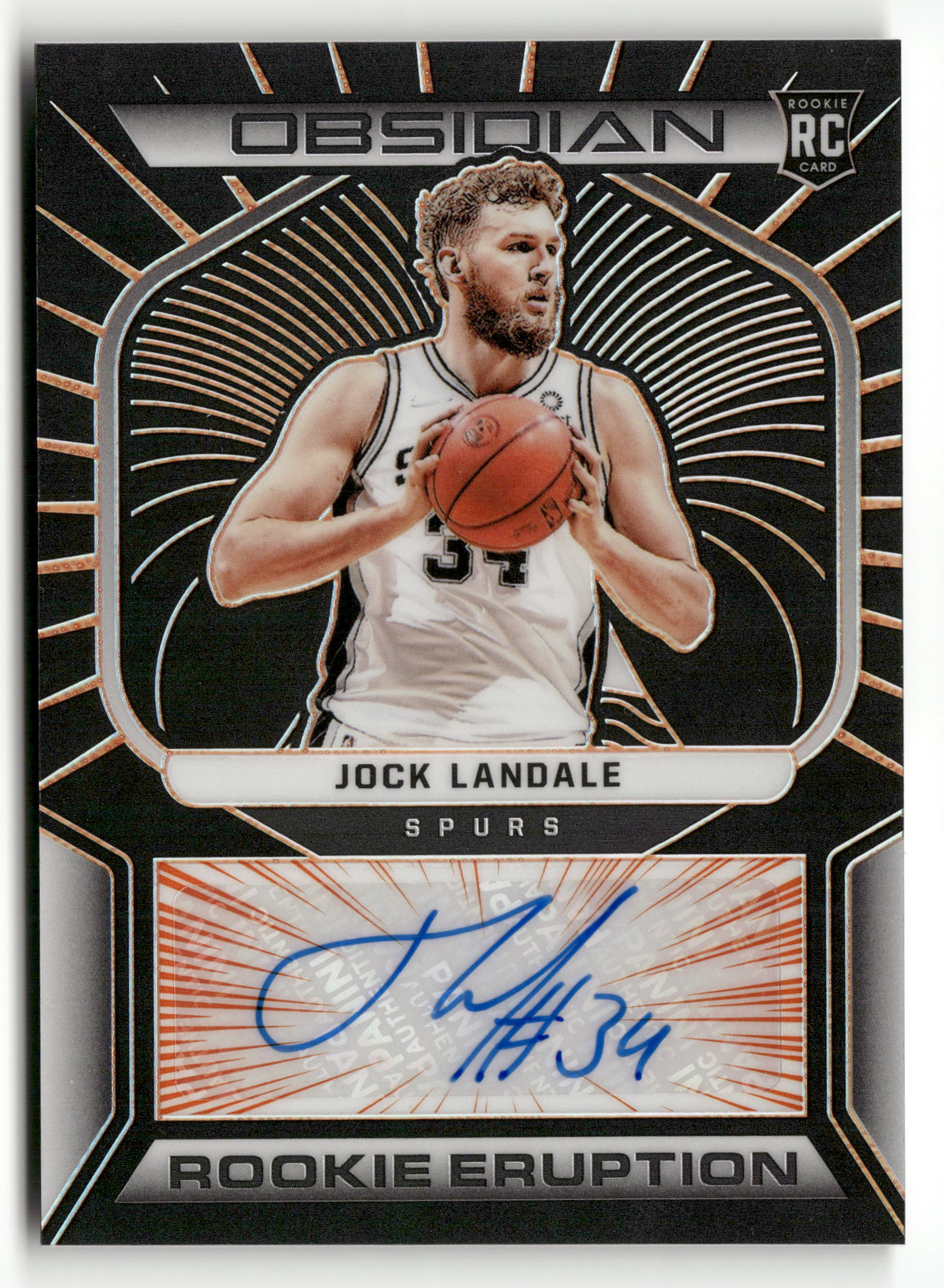 2021-22 Obsidian Jock Landale Rookie Eruption Signatures EE Orange #/50