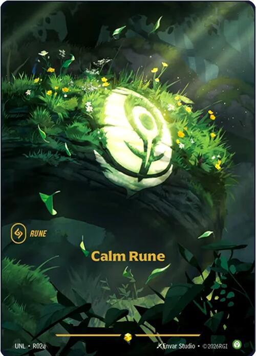Riftbound TCG Unleashed #R02a Calm Rune (Alternate Art) Showcase