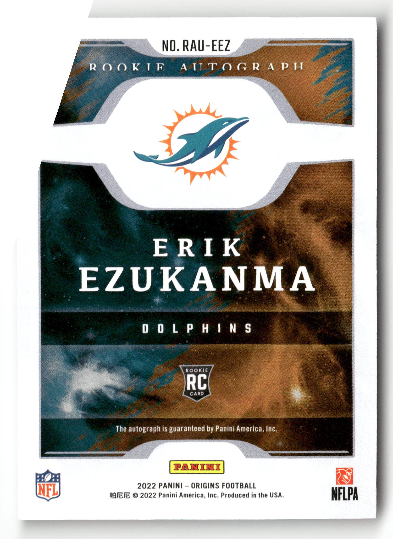 2022 Panini Origins #RAU-EEZ Erik Ezukanma Rookie Autographs Red #/99