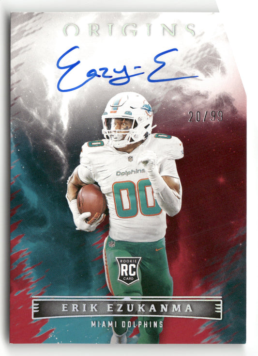 2022 Panini Origins #RAU-EEZ Erik Ezukanma Rookie Autographs Red #/99