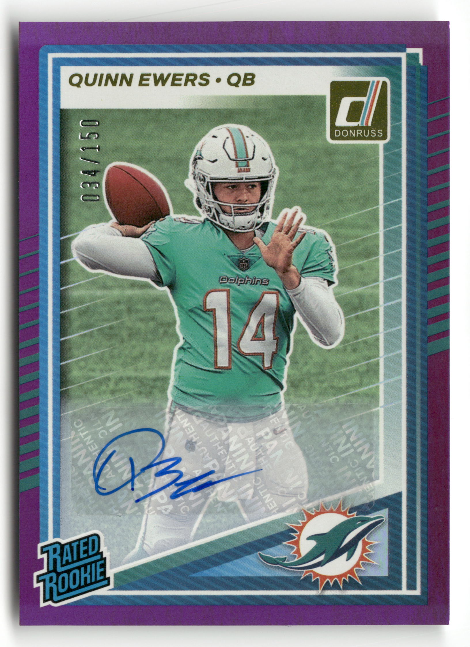 2025 Donruss #342 Quinn Ewers Press Proofs Blue
