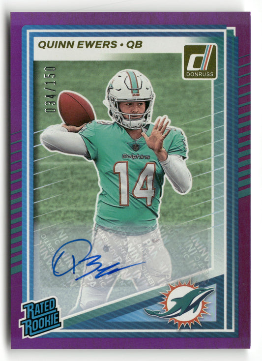 2025 Donruss #342 Quinn Ewers Press Proofs Blue