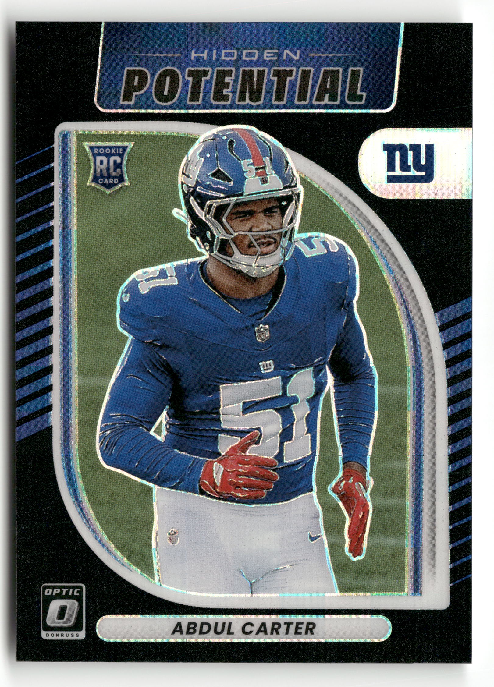 2025 Donruss Optic #17 Abdul Carter Hidden Potential Black Pandora #/149