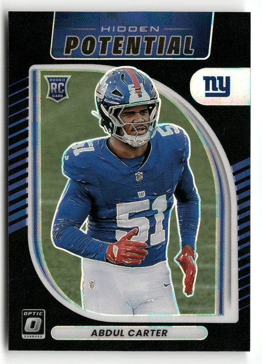 2025 Donruss Optic #17 Abdul Carter Hidden Potential Black Pandora #/149