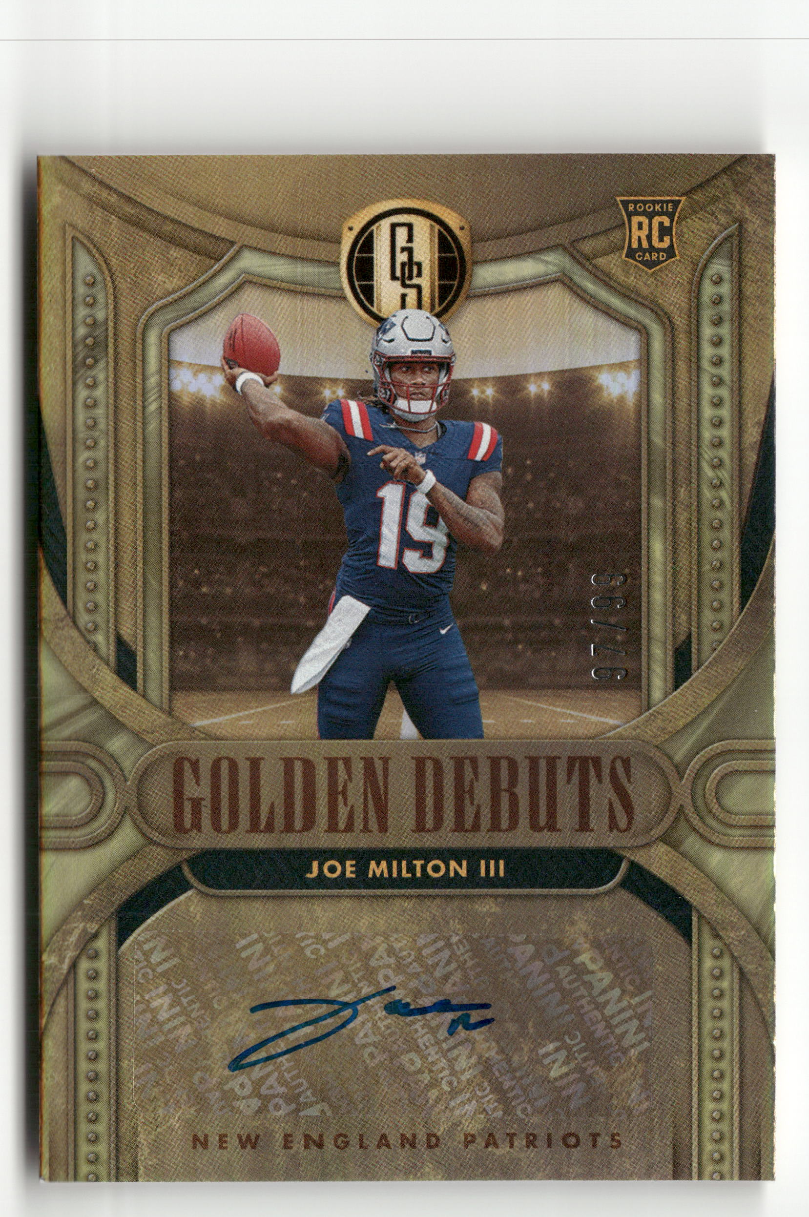 2024 Panini Gold Standard #GD-JMN Joe Milton III Golden Debut Autographs #/99