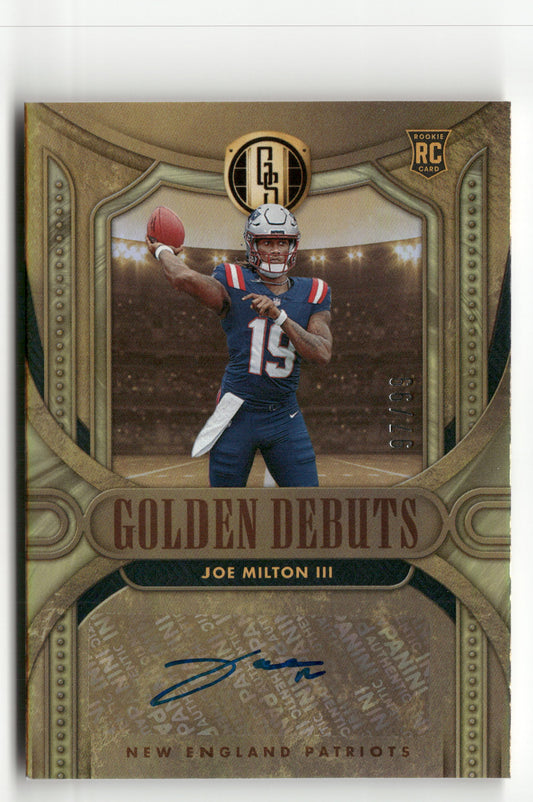 2024 Panini Gold Standard #GD-JMN Joe Milton III Golden Debut Autographs #/99